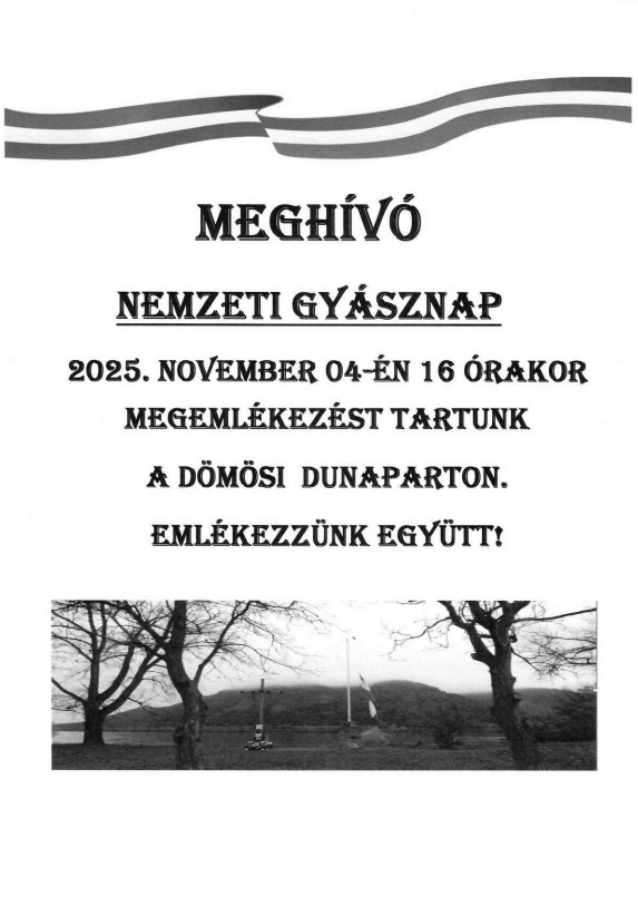 Nemzeti gyásznap meghívó