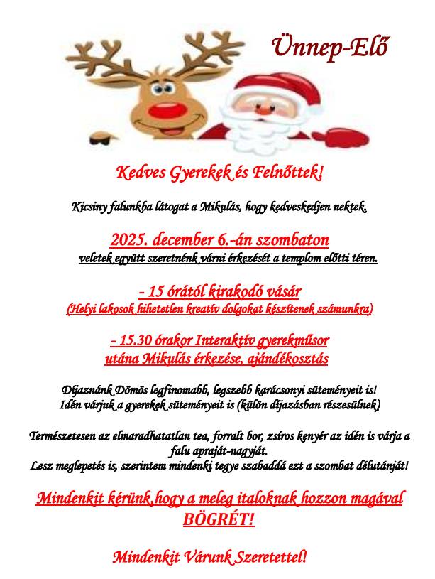 Ünnep-Elő 2025