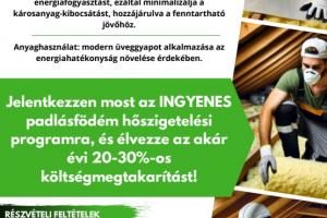 ingyenes padlásfödém szigetelés