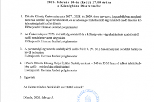 Meghívó 2026.02.10. testületi ülés